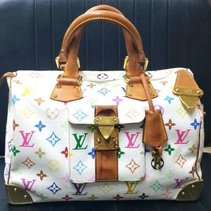 Authentic Louis viutton multi-color speedy bag